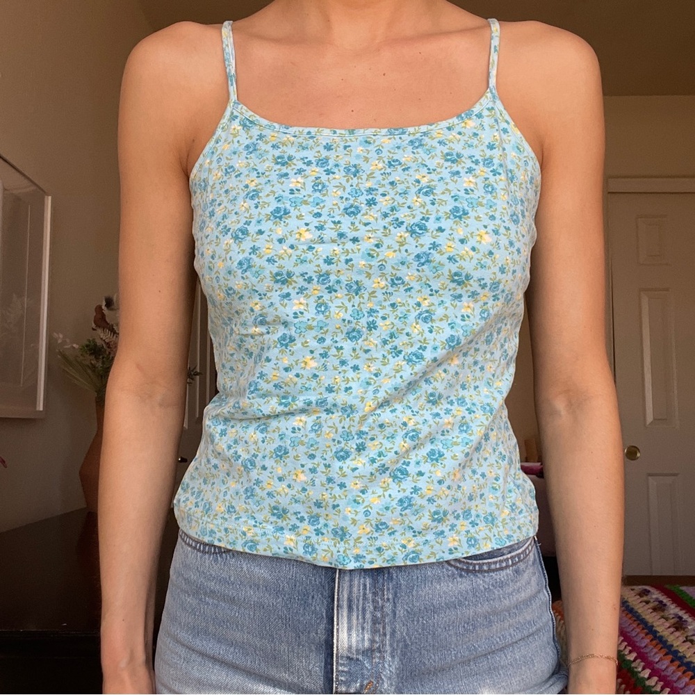 Vintage Y2K Floral Print Tank Top